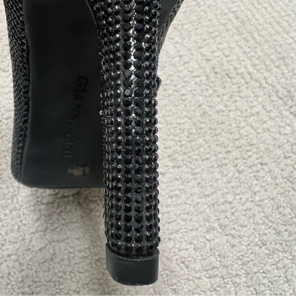 Gianni Bini Black Annina sparkle embellished Ankle Boots with zipper size 8.5 - Picture 6 of 14